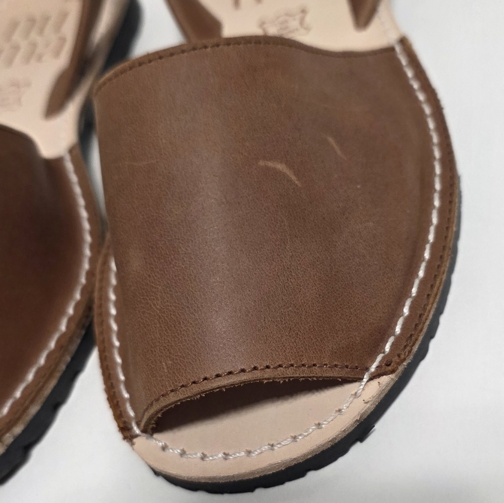 Numa By Spanians Brown Leather Sandals Sz 37 - Picture 5 of 9
